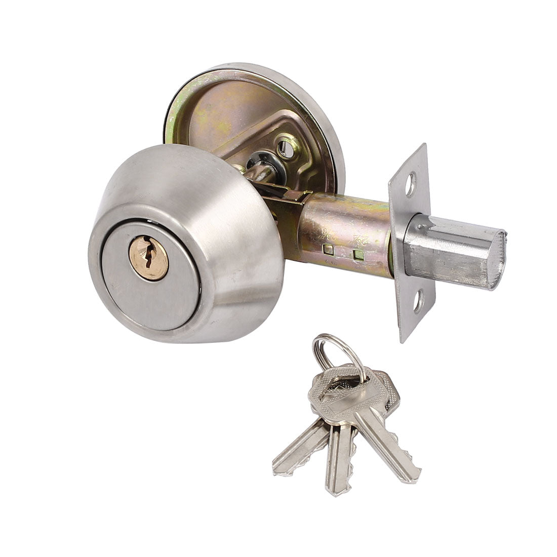 uxcell Uxcell Bedroom Keyed Entry Dual Cylinder Deadbolt Lock Locker for 35mm-45mm Thick Door