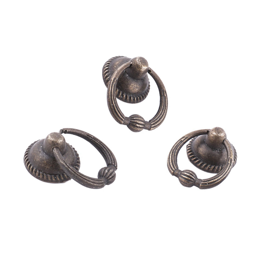 uxcell Uxcell Home Metal Furniture Wardrobe Cupboard Cabinet Ring Pull Handle Knob Bronze Tone 5pcs