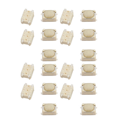 Harfington Uxcell 20Pcs 3.2x4.2x2.5mm Panel PCB Momentary Tactile Tact Push Button Switch 4Terminals