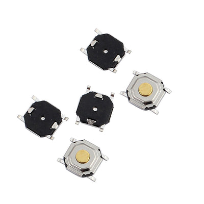 uxcell Uxcell 5 Pcs 5mmx5mmx1.5mm Panel PCB Momentary Tactile Tact Push Button Switch 4Terminals