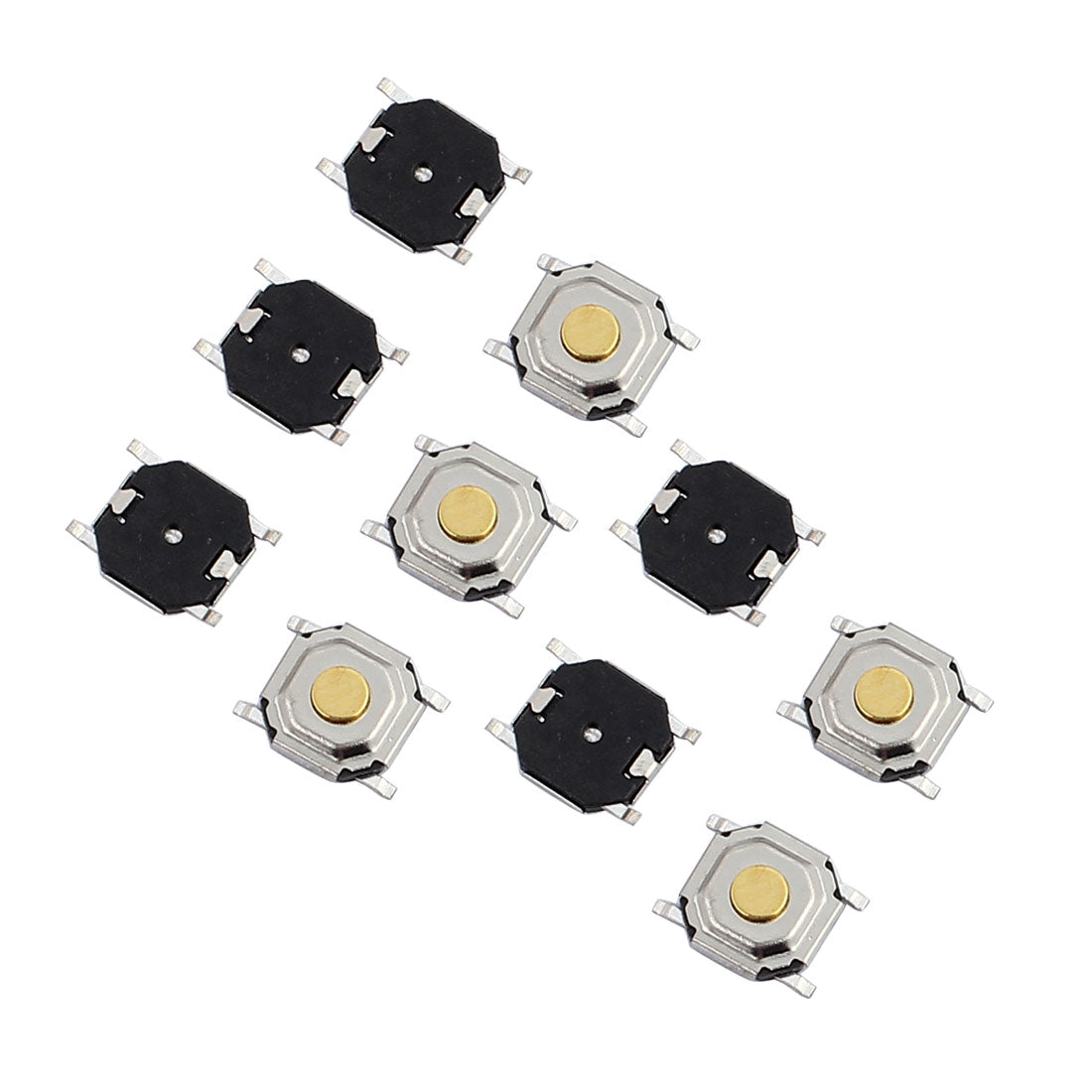 uxcell Uxcell 10 Pcs 5mmx5mmx1.5mm  Panel PCB Momentary Tactile Tact Push Button Switch