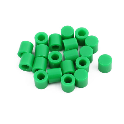 Harfington Uxcell 20Pcs Round Shaped Tactile Button Caps Covers Protector Green for 6x6mm Tact Switch