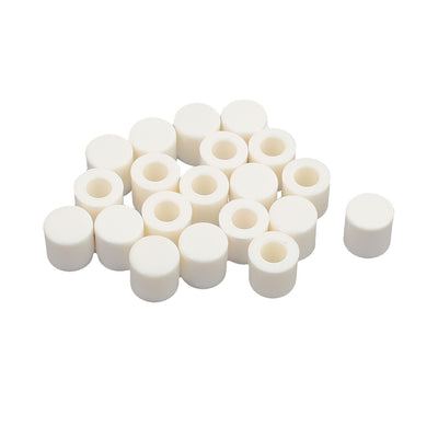 uxcell Uxcell 20Pcs Round Shaped Tactile Button Caps Covers Protector White for 6x6mm Tact Switch