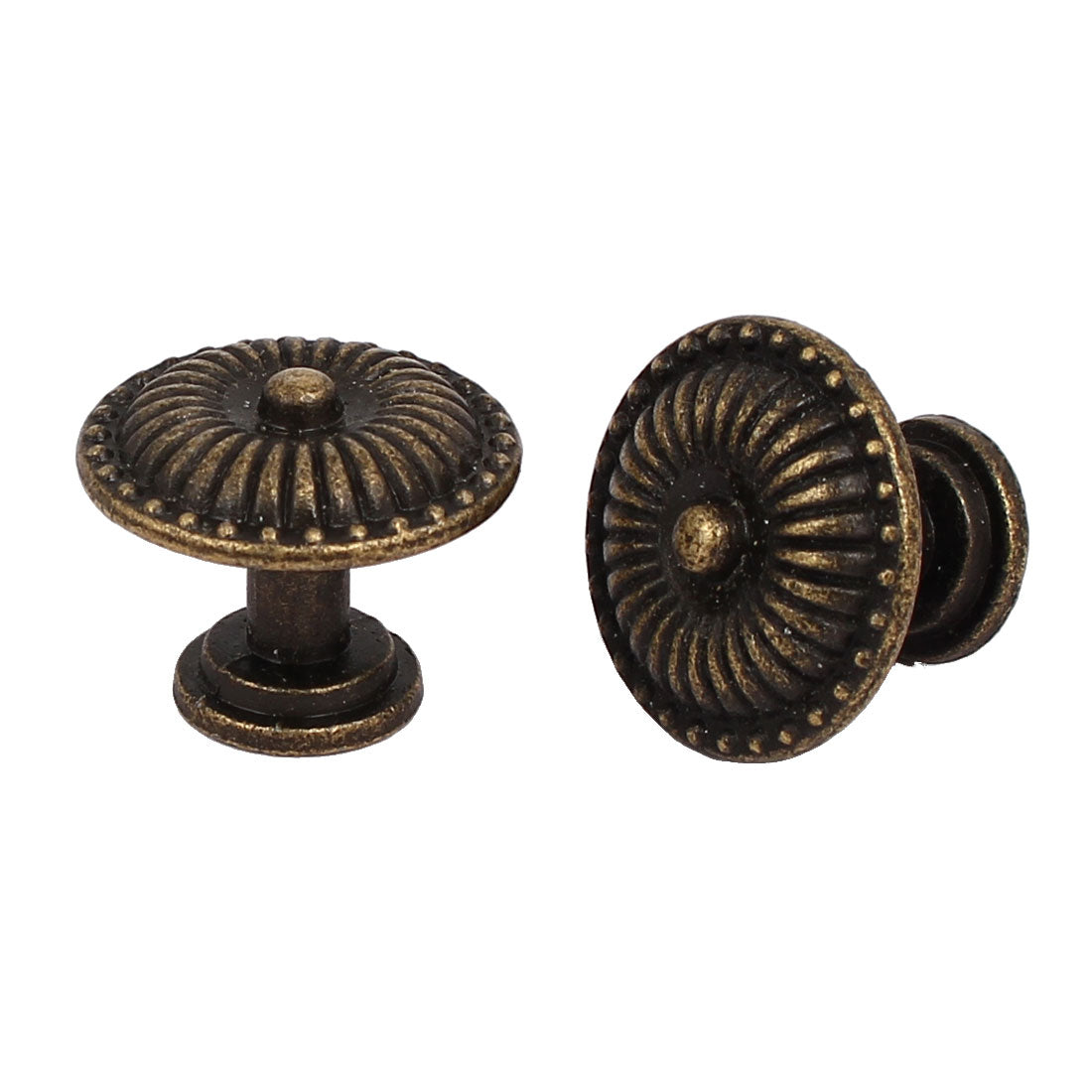 uxcell Uxcell Cupboard Drawer Closet Round Shape Pull Handle Knobs Bronze Tone 24mmx18mm 10pcs