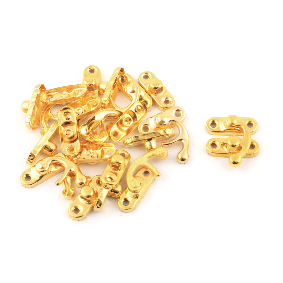 uxcell Uxcell Metal Retro Swing Bag Chest Suitcase Lock Clasp Closure Hasp Box Latch Gold Tone 10pcs
