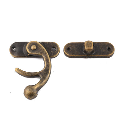 Harfington Uxcell Metal Jewelry Case Chest Lock Buckle Clasp Closure Hasp Box Latch Bronze Tone 4pcs