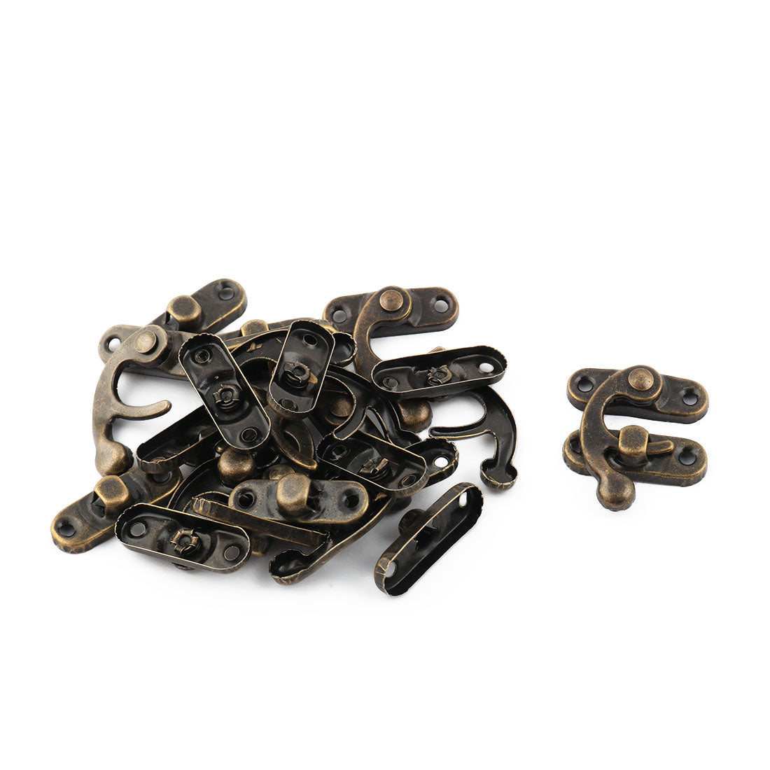 uxcell Uxcell Metal Swing Bag Chest Suitcase Lock Clasp Closure Hasp Box Latch Bronze Tone 10pcs