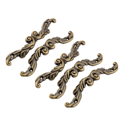 Harfington Uxcell Dresser Drawer Metal Arch Bow Shape Cabinet Door Pull Handle Bronze Tone 5pcs