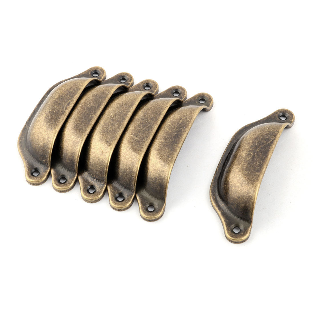 uxcell Uxcell Home Vintage Style Shell Design Closet Drawer Dresser Door Pull Handle Bronze Tone 6 Pcs