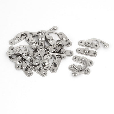 Harfington Uxcell Box Lock Buckle Right Swing Arm Clasp Latches Toggle Hasp Silver Tone 10PCS