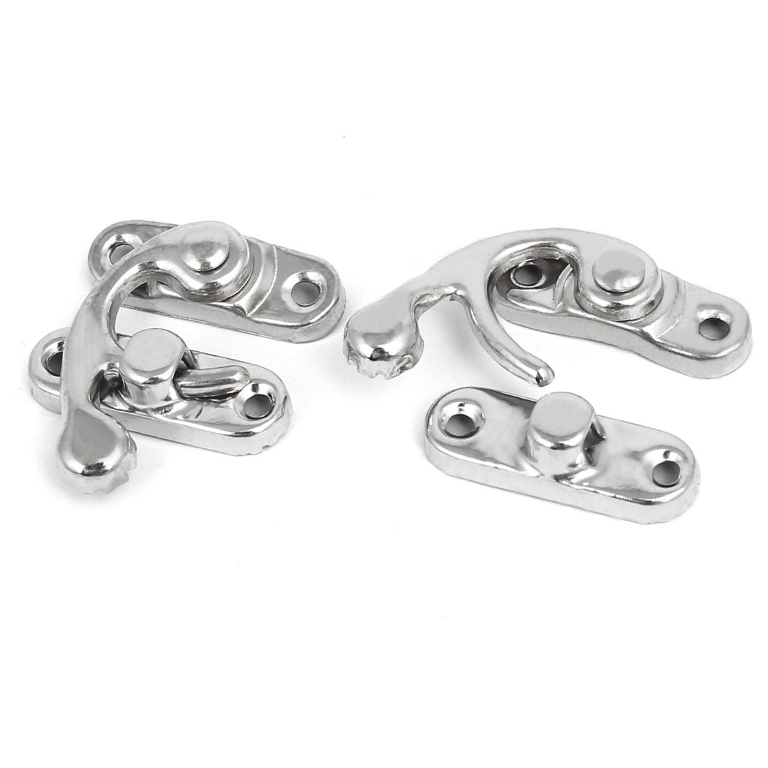 uxcell Uxcell Jewelry Gift Box Left Swing Arm Clasp Latches Toggle Hasp Silver Tone 10PCS