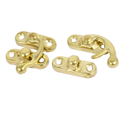 Harfington Uxcell Gift Box Right Swing Arm Clasp Closure Latches Catch Toggle Hasp Yellow 10PCS