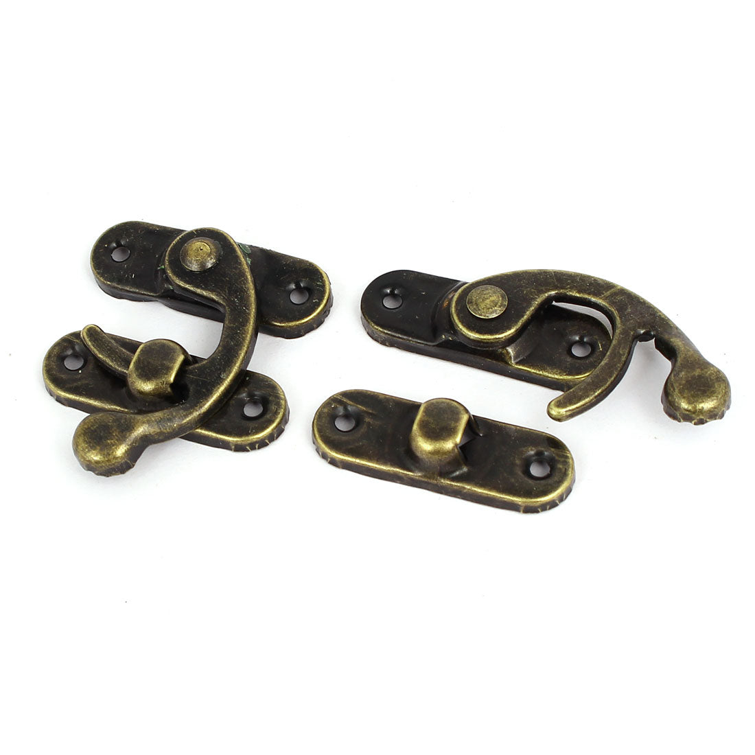 uxcell Uxcell Suitcase Box Right Swing Arm Clasp Latches Catch Toggle Hasp Bronze Tone 10PCS