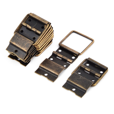 uxcell Uxcell Box Case Retro Style Positioning Support Hinges Bronze Tone 45 x 28mm 10 PCS