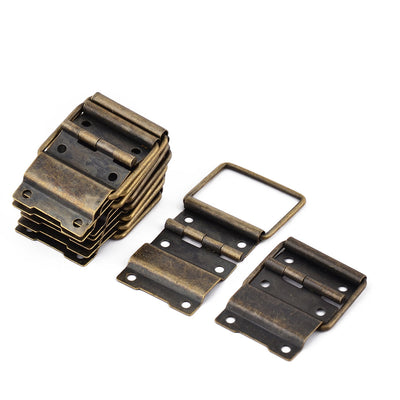 uxcell Uxcell Box Case Retro Style 44mm x 34mm Positioning Support Hinges Bronze Tone 10 PCS