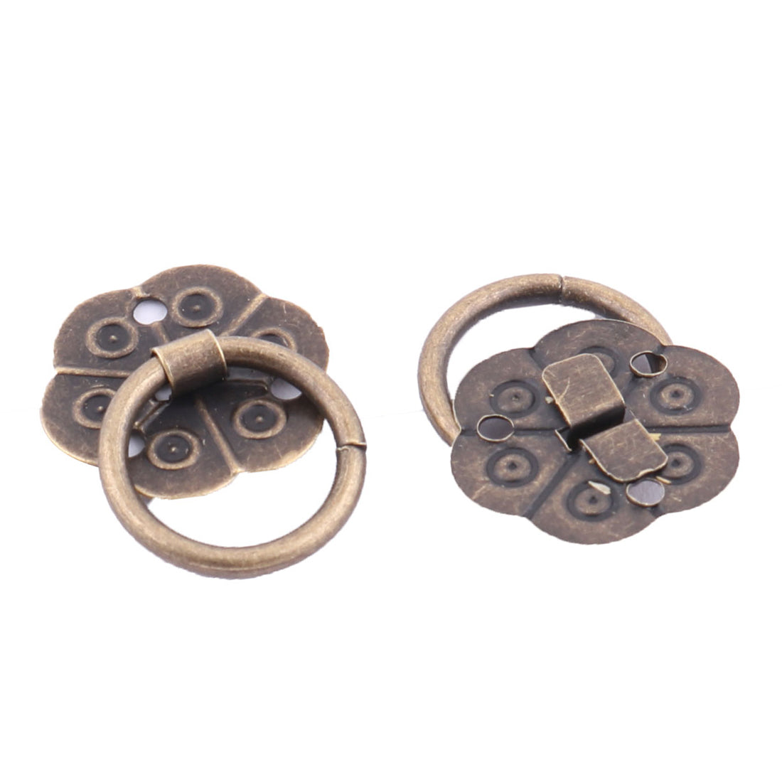 uxcell Uxcell 20mm Dia Cabinet Drawer  Metal Round Ring Pull Handle Hardware Bronze Tone 20pcs