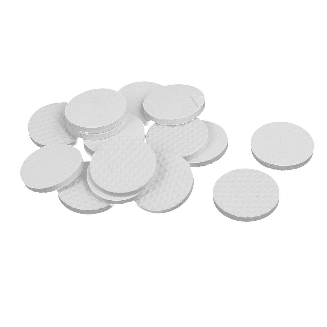 uxcell Uxcell 30mm Dia Rubber Self Adhesive Anti-Skid Furniture Protection Pads White 16pcs