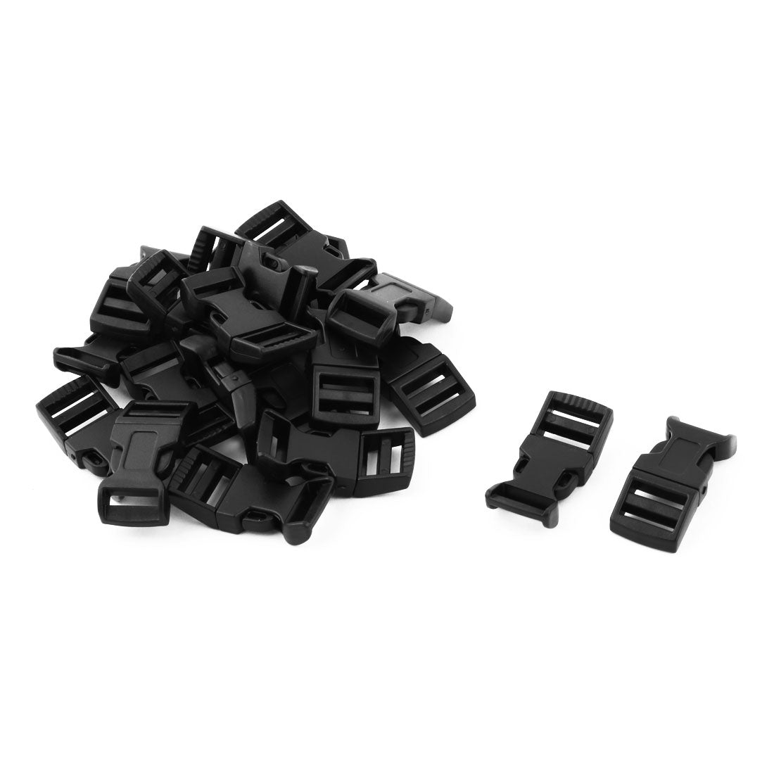 uxcell Uxcell Backpack Plastic Replacement Strap Quick Release Buckle Black 20 Pcs