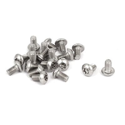 uxcell Uxcell M3x5mm 304 Stainless Steel Button Head Torx Security Machine Screws 20pcs