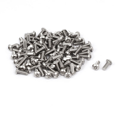 uxcell Uxcell M3x8mm 304 Stainless Steel Button Head Torx Security Machine Screws 100pcs