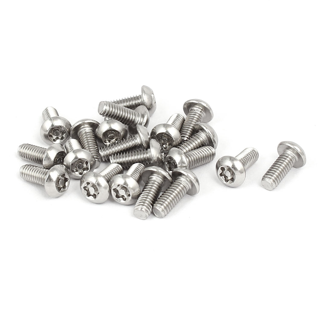 uxcell Uxcell M4x10mm 304 Stainless Steel Button Head Torx Tamper Resistant Screws 20pcs