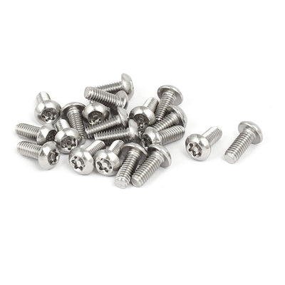 Harfington Uxcell M4x10mm 304 Stainless Steel Button Head Torx Tamper Resistant Screws 20pcs