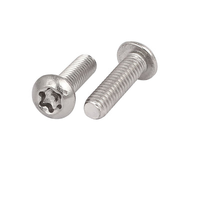Harfington Uxcell M4x14mm 304 Stainless Steel Button Head Torx Tamper Resistant Screws 10pcs