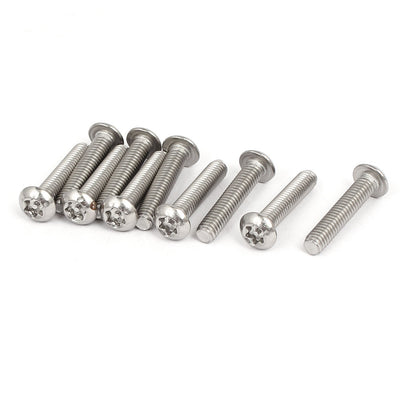 Harfington Uxcell M4x20mm 304 Stainless Steel Button Head Torx Tamper Resistant Screws 10pcs