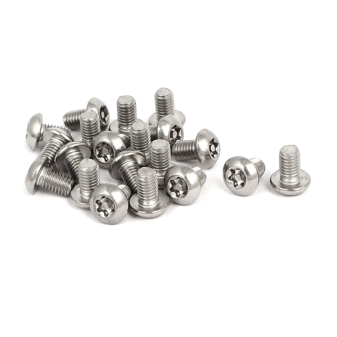 uxcell Uxcell M5x8mm 304 Stainless Steel Button Head Torx Security Tamper Proof Screws 20pcs