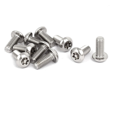 uxcell Uxcell M5x12mm 304 Stainless Steel Button Head Torx Security Tamper Proof Screws 10pcs