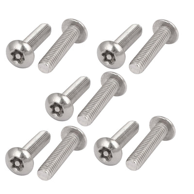 Harfington Uxcell M5x20mm 304 Stainless Steel Button Head Torx Security Tamper Proof Screws 10pcs