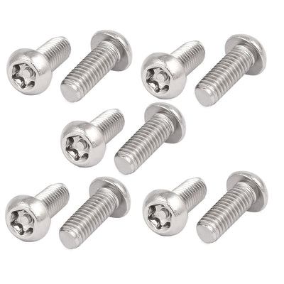 uxcell Uxcell M6x16mm 304 Stainless Steel Button Head Torx Security Tamper Proof Screws 10pcs