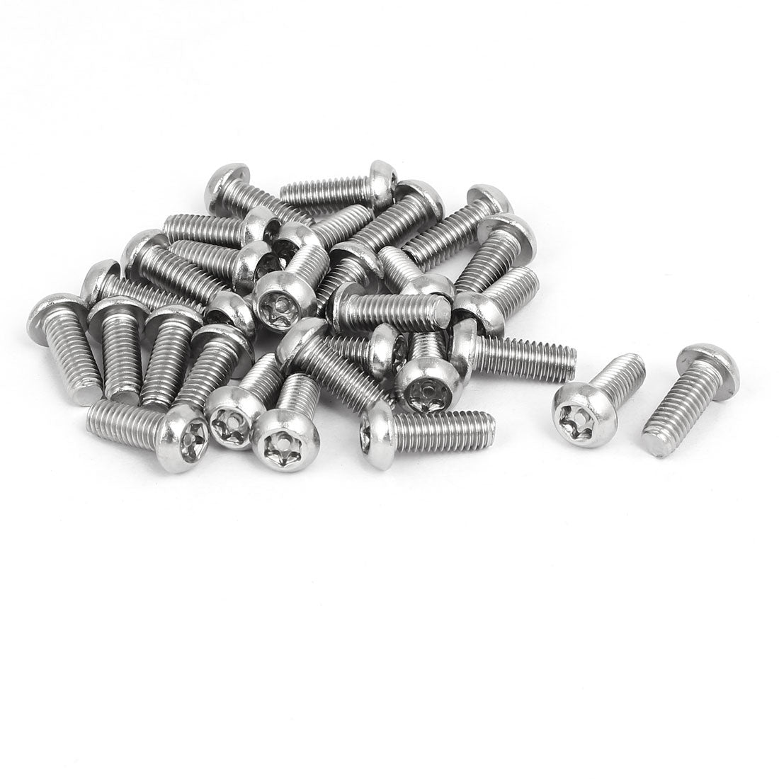 uxcell Uxcell M6x16mm 304 Stainless Steel Button Head Torx Security Tamper Proof Screws 30pcs