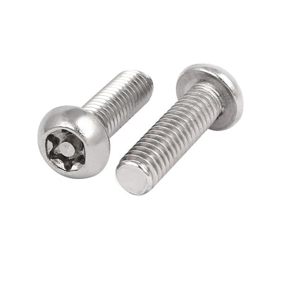 Harfington Uxcell M6x20mm 304 Stainless Steel Button Head Torx Security Tamper Proof Screws 20pcs