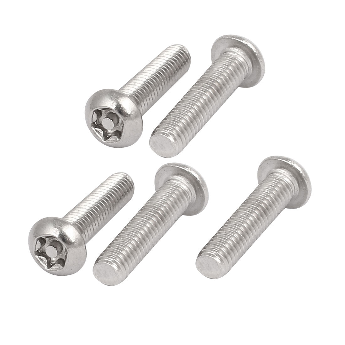 uxcell Uxcell M6x25mm 304 Stainless Steel Button Head Torx Security Tamper Proof Screws 5pcs