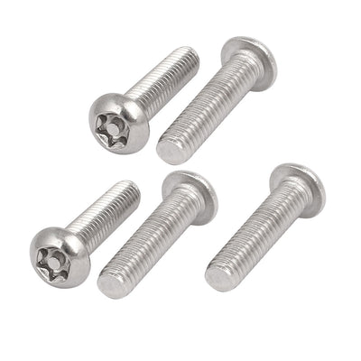 Harfington Uxcell M6x25mm 304 Stainless Steel Button Head Torx Security Tamper Proof Screws 5pcs