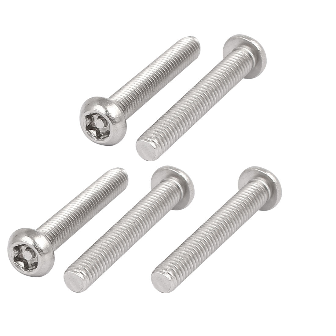 uxcell Uxcell M6x40mm 304 Stainless Steel Button Head Torx Security Tamper Proof Screws 5pcs