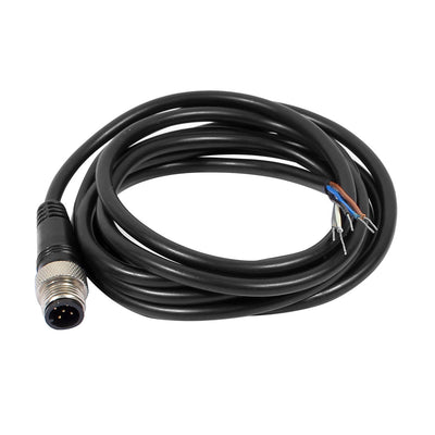 Harfington Uxcell M12 2m Male Straight 5 Pin Connector Aviation Electrical Cable