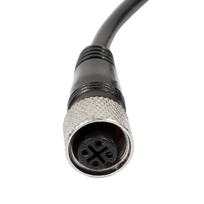 Harfington Uxcell M12 Female Straight 4 Pin Connector Aviation Socket Electrical Cable 2M