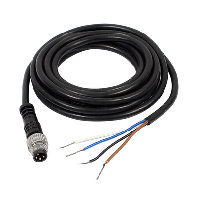 Harfington Uxcell M8 2m Male Straight Head 4 Pin Connector Aviation Electrical Cable