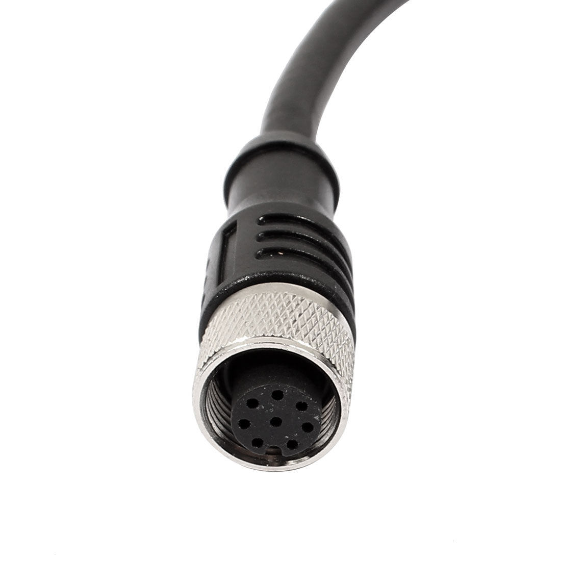 uxcell Uxcell M12 Female Straight 8 Pins Connector Aviation Socket Shielded Electrical Cable 2M