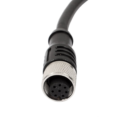 Harfington Uxcell M12 Female Straight 8 Pins Connector Aviation Socket Shielded Electrical Cable 2M