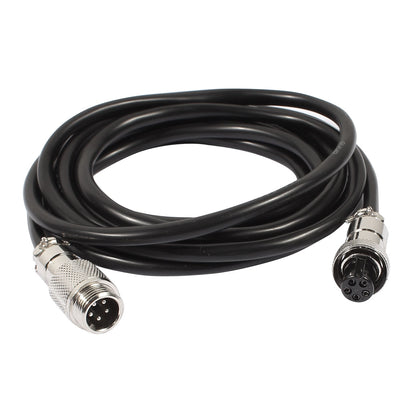 Harfington Uxcell GX12 5 Pin Male/Female Head Aviation Socket Connector Electrical Cable 2m