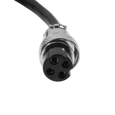 Harfington Uxcell GX16 4 Pins Double Female Head Aviation Socket Connector Electrical Cable 2m