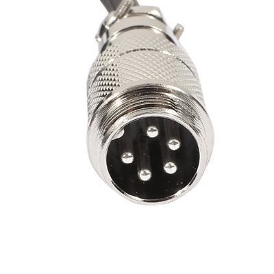 Harfington Uxcell GX16 5 Pin Male/Female Head Aviation Socket Connector Electrical Cable 2m