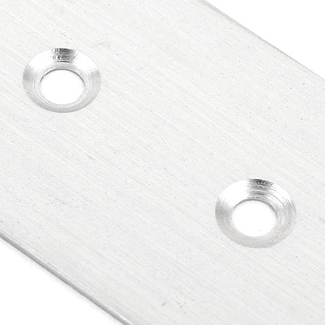 uxcell Uxcell Furniture Stainless Steel Rectangle Shape Flat Repair Fixing Plate Angle Bracket Silver Tone