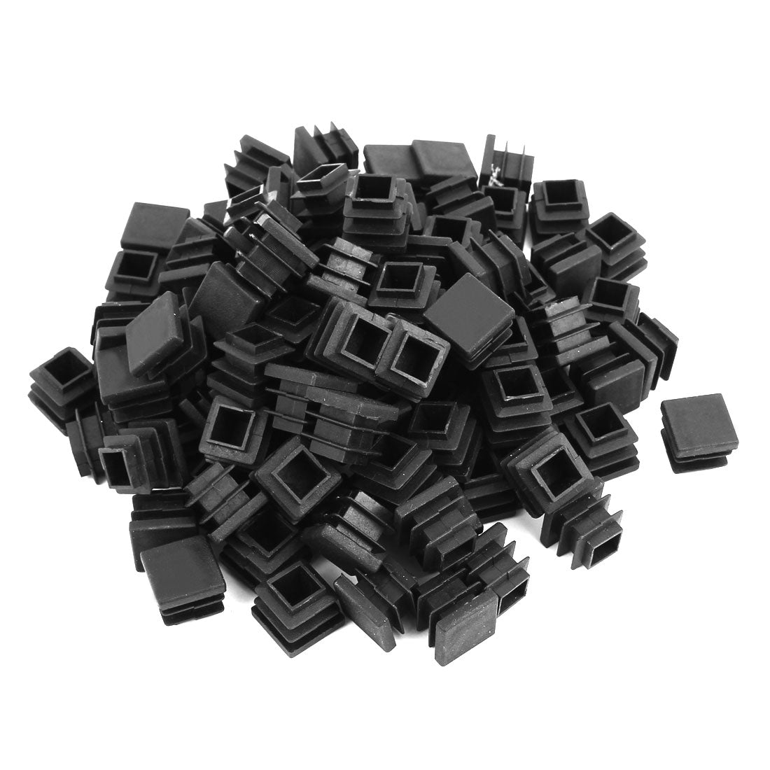 uxcell Uxcell Plastic Square Tube Pipe Inserts End Blanking Caps Black 16mmx16mm 100pcs