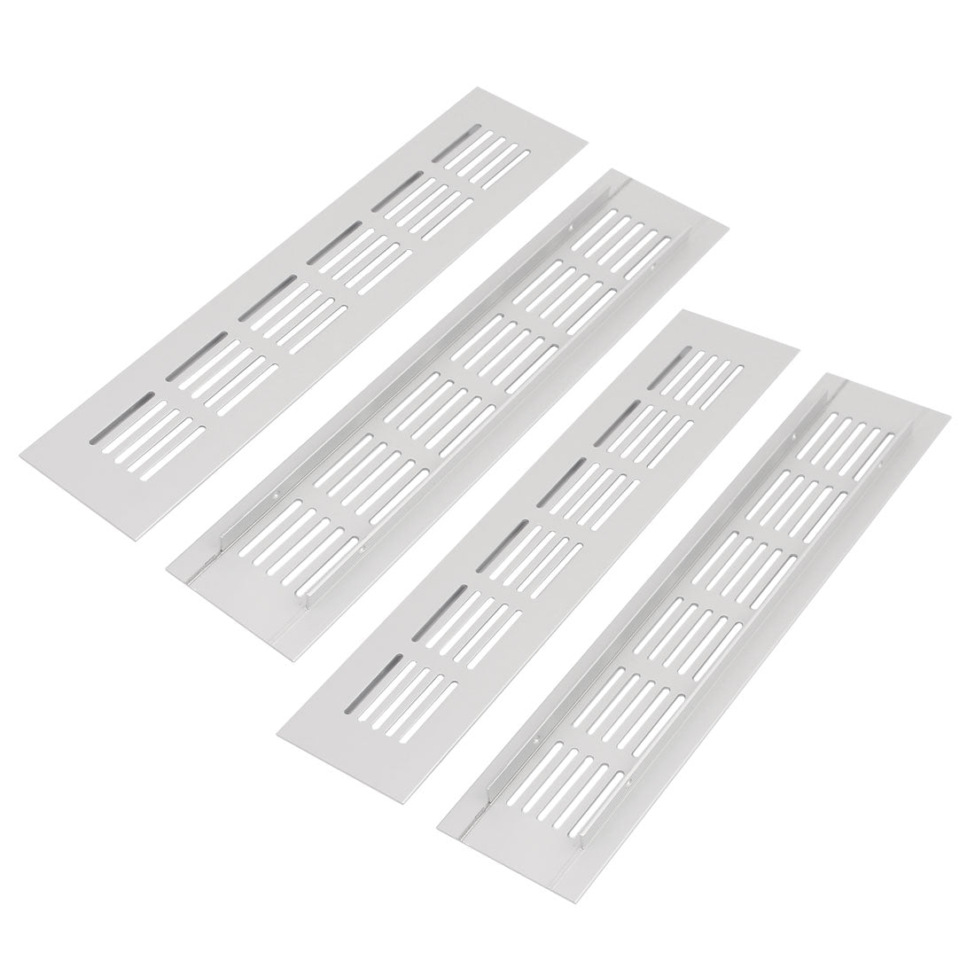 uxcell Uxcell Wardrobe Cabinet Aluminum Alloy Air Vent Ventilation Grille 250mmx50mmx9mm 4pcs