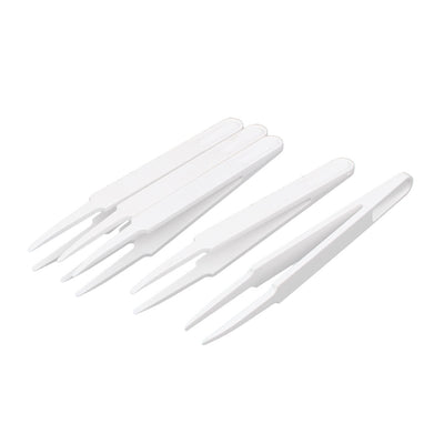Harfington Uxcell Industrial Plastic Pointed Tip Anti-static Tweezers Hand Tool 115mm Long 5pcs 93303