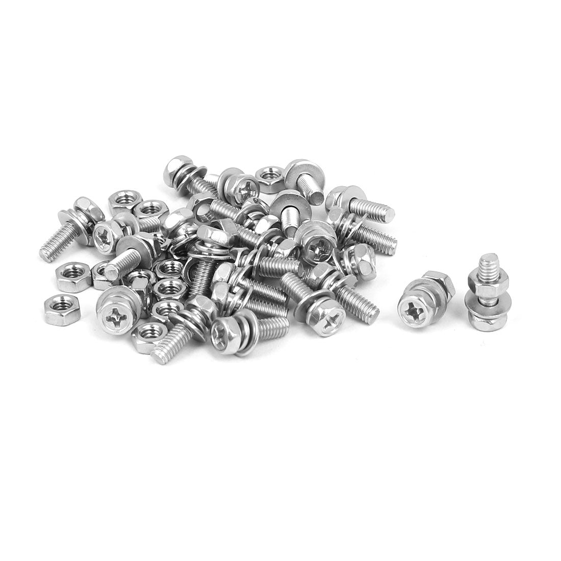 Uxcell 50pcs M4x10mm 0.7mm Pitch Bolts Socket Cap Head Hex